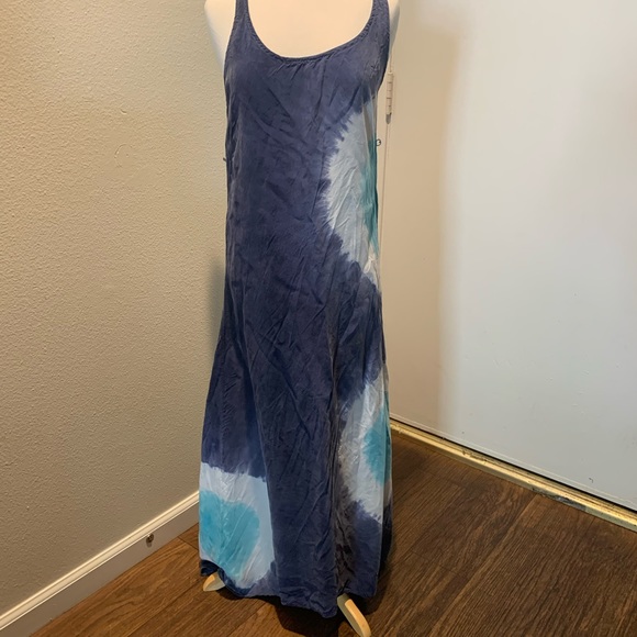 C&C CALIFORNIA INDIGO TIE DYE MAXI DRESS - Picture 2 of 5